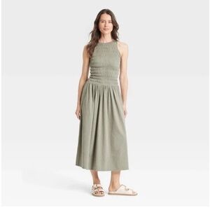 191. Universal Thread Womens Olive Green Maxi Dress NWOT Size Small